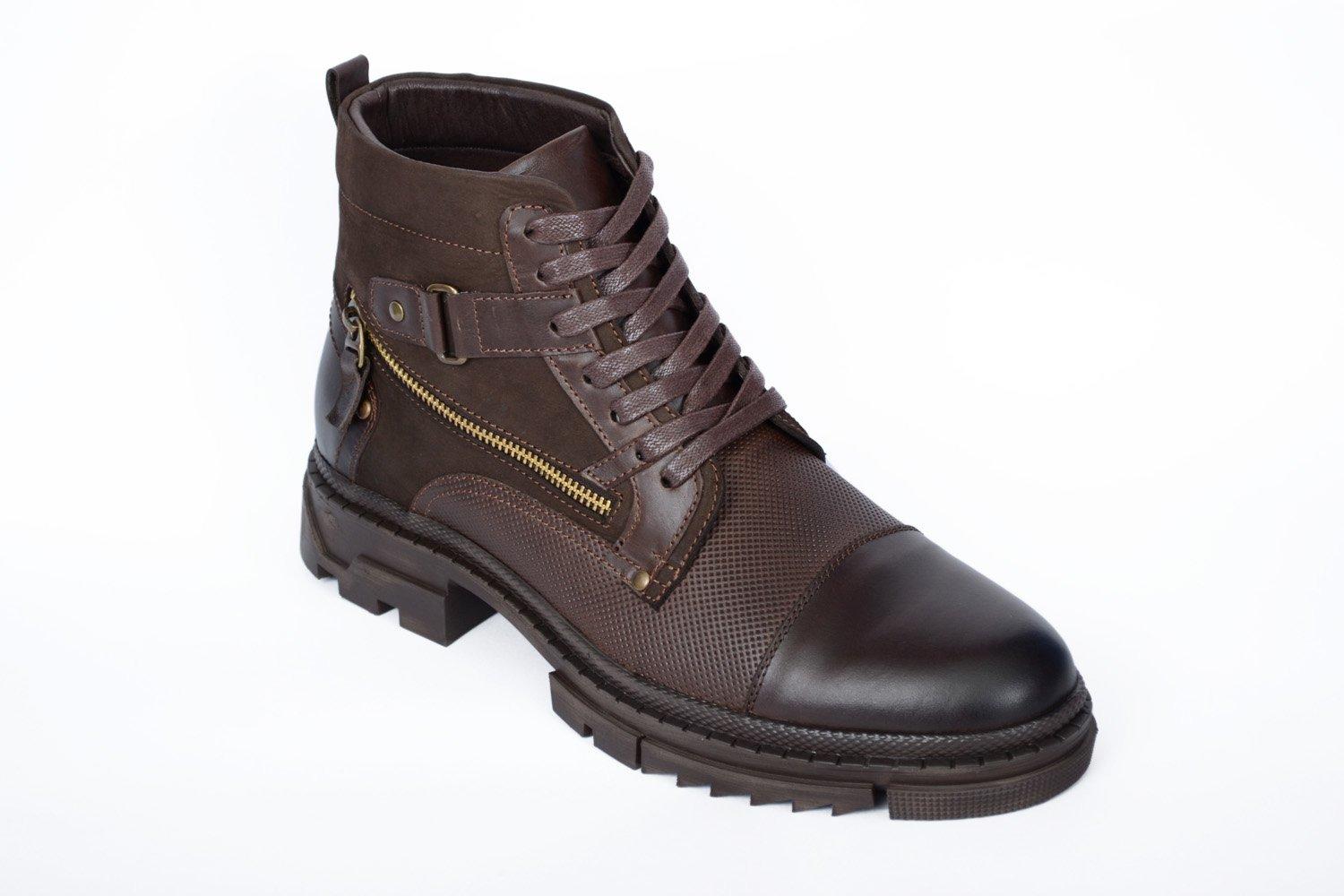 Bota de cuero Darkwood de Santo en café oscuro