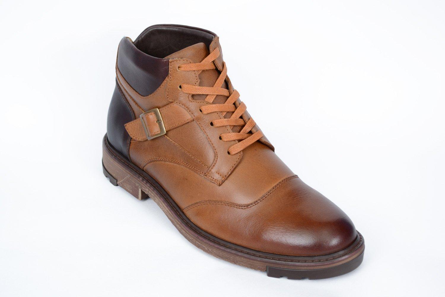 Bota Highland de Santo en cuero italiano miel